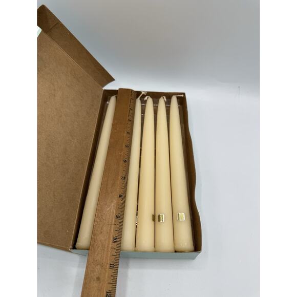 Partylite Ivory 10” Taper Candles P0711 Set of 6 – Off-White Hand-Dipped - Picture 4 of 4